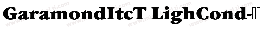 GaramondItcT LighCond字体转换